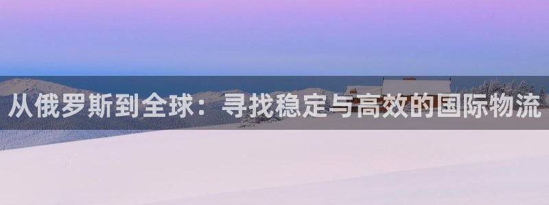 ,优游国际大神预测：从俄罗斯到全球：寻找稳定与高效的国际物流